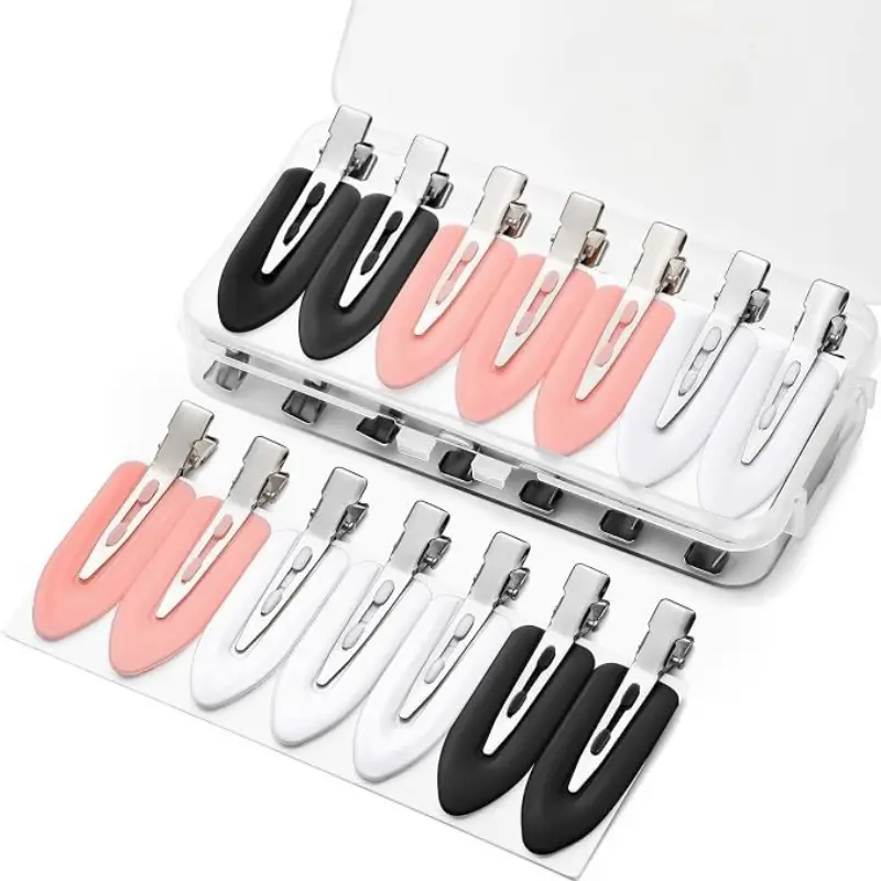 QTHAIR 4PCS No Crease Hair Wig Clip, No Band Hair Clips For Women, Creaseless Hair Clips For Makeup Application and Hair Styling Clip
