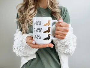Dachshund Coffee Mug Funny Doxin Mug Weiner Dog Mom Gift Coffee Roast Lover Present Doxie Owner Cup Pet Parent Gift Funny Dog Ceramic Mug