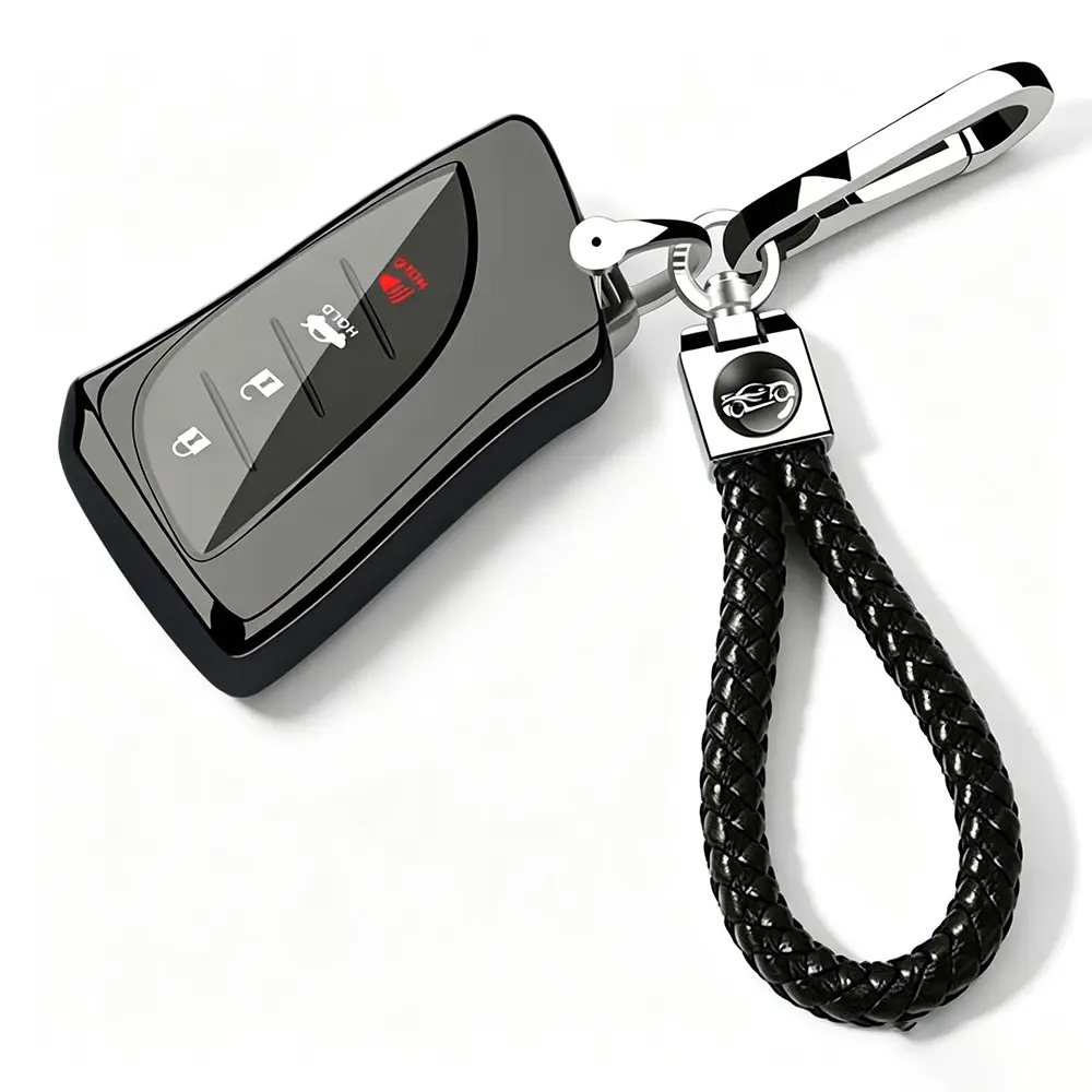 Key Fob Cover for Lexus 2023-2025 2026 RX NX TX ES GX RZ UX LX LS LC 2018-2026, 4 Button, Tpu, Black Silver Red