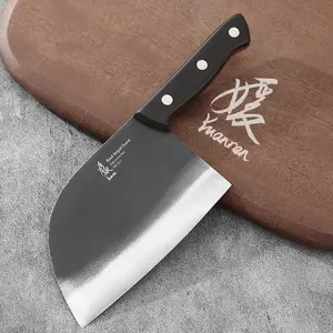YUANREN 7'' Hand-Forged Kitchen Butcher Knife High Carbon Steel 4.6-5mm Thickness