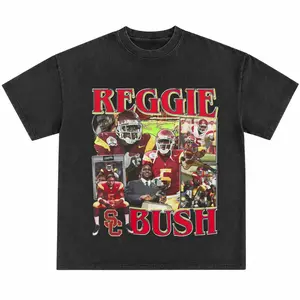 Reggie Bush Vintage Football Shirt, Retro College Running Back Graphic Tee, USC Style Football Legend Tee, Game Day Fan Apparel Classic Sports Shirt Menswear & Underwear - Men's Tops - T-Shirts
