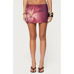 Edikted Women's Tiger Flower Mini Skort - Multicolor
