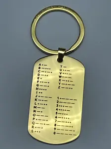 Double-Sided Morse Code Keychain, Letters and Numbers, Educational Gift for Radio Enthusiasts, Unisex Car Key Holder, Cute Style