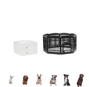 IRIS USA 24" Exercise 4-Panel Pet Playpen with Door, Dog Playpen, Puppy Playpen, for Puppies and Small Dogs, Keep Pets Secure, Easy Assemble, Fold It Down, Easy Storing, Customizable,