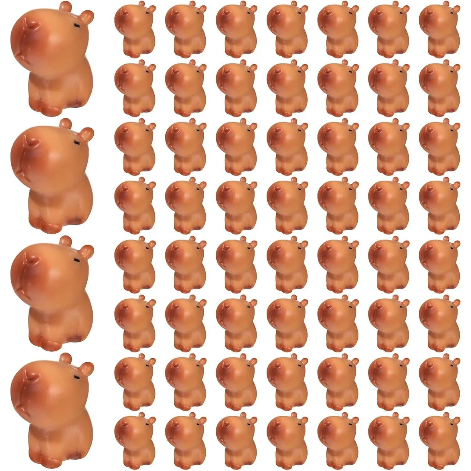 30 Pcs Mini Capybara Resin Figurines - Nature-Inspired Decorative Statues, Collectible Home Decor for Desktop, TV Cabinet, Bookshelf, Ideal Gift for Home Supplies Enthusiasts