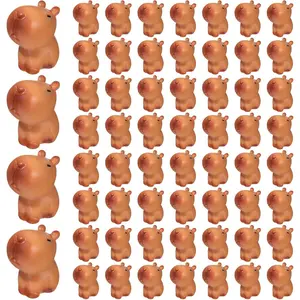 30 Pcs Mini Capybara Resin Figurines Capybara Figure Ornament Miniature Animal Desktop Tabletop Outdoor Craft Decor for Garden Miniature Landscape Accessories