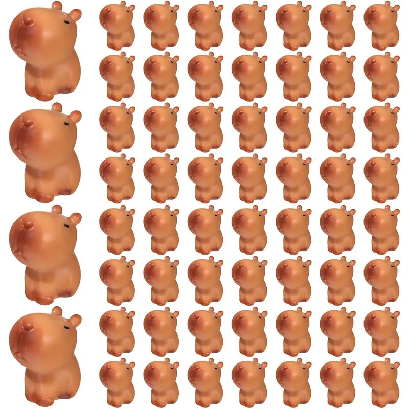 30 Pcs Mini Capybara Resin Figurines Capybara Figure Ornament Miniature Animal Desktop Tabletop Outdoor Craft Decor for Garden Miniature Landscape Accessories