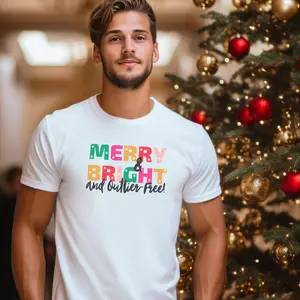 Merry And Bright Christmas Graphic T-shirt Holiday Gift For Data Lovers Shirt Funny Data T Shirt For Work Gift For Data Enthusiast Data Analyst Data Driven Christmas