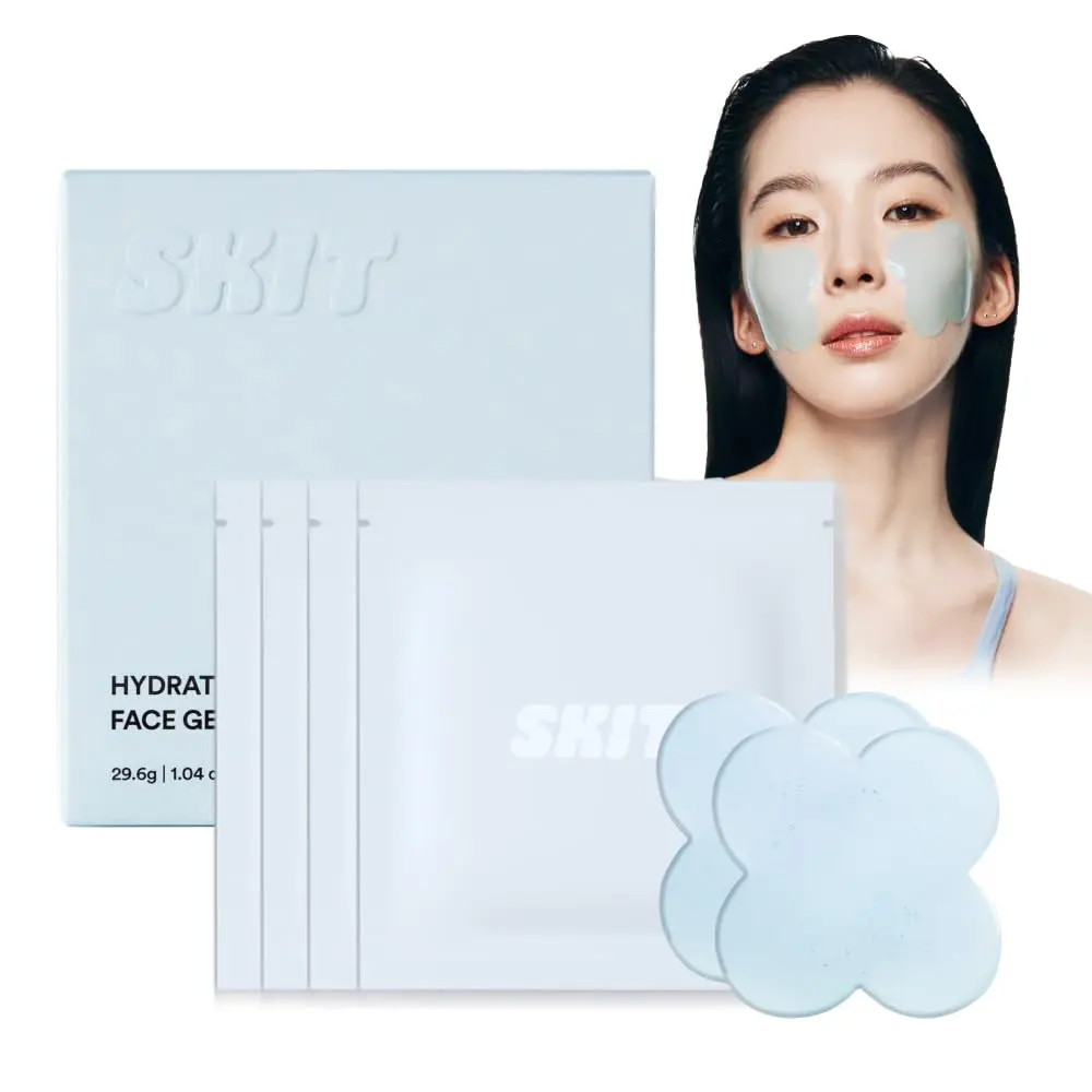 skit beauty Hydrating & Moisture Face Gel-Patch | Aqua GG + Hyaluronic Acid | Instant Moisture Surge & All-Day Hydration for Dry, Dehydrated Skin | 8 Patches (4 Sets)