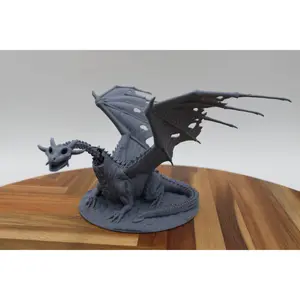 Fat Dragon Games Vorrakas the Dracolich Eternal Undead Dragon Miniature 5 Inches Tall 3D Printed in PLA+
