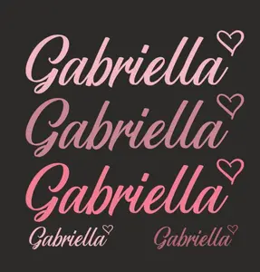 Cursive Name Decal - Personalized Name Decoration DecalLA48 Pink