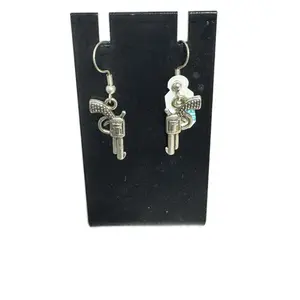 Gun Earrings - Silver with Simple and Elegant Style
