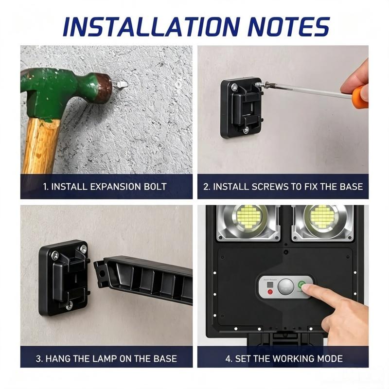 504 LED Outdoor Flood Light - Dusk-to-Dawn Street Lamp with Remote & Auto Shut-Off, Waterproof Powered Lighting for Garden, Road, Spotlights