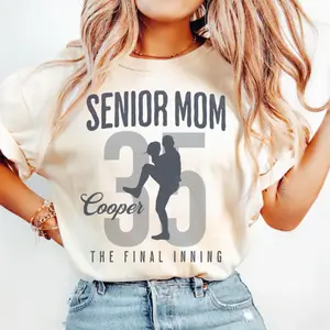 Senior Baseball Pitcher Mom Shirt, The Final Inning, Baseball Mama Tee, 2026 Senior Baseball Mom Gift, Game Day T-shirt