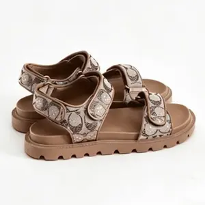 Women's Brynn Sandal In Crystal Signature Jacquard,Crystal Embellished Sandals(NO BOX),Summer Fasion Shoes,man-made leather upper, man-made leather lining and footbed, rubber outsole,
