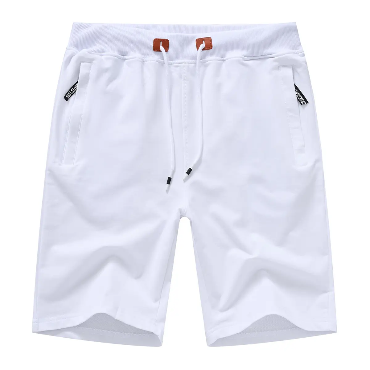 QPNGRP Menswear Men's Stretchy Outdoor Drawstring Side Shorts, Cotton Blend Fabric Athletic Bottoms with Zipper Pockets & Elastic Waist for Running, Casual Loose Comfy, Athletic Running Shorts, Casual Fit Shorts