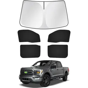 Sunshade for Ford F150 4Door 2021-2026 F-150 Accessories Windshield Sun Shade Side Rear Window Shade Cover Sun Visor Shield Cover Privacy Protection Keep Vehicle Cool Black 5PCS