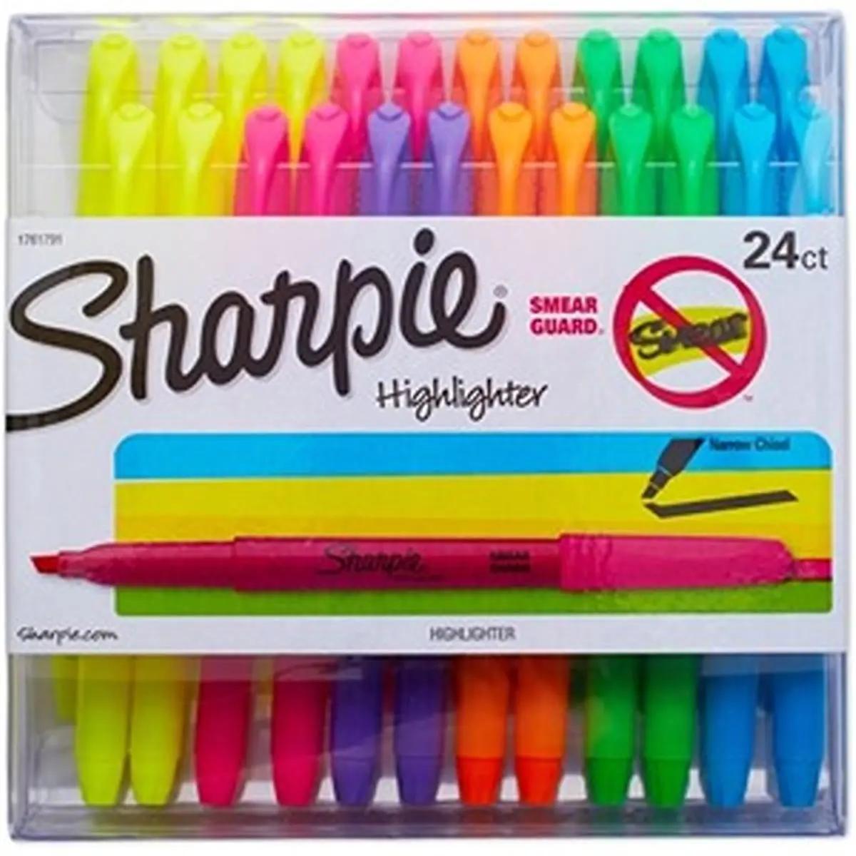 Sharpie Colorful Highlighter Marker - 24-Pack Assorted Color Chisel Tip, Ideal for Office Highlighting Tasks (Office Stationery & Writing Tools)