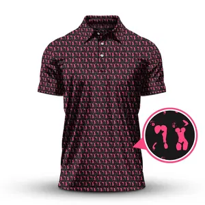 Body Art Pattern Golf Polos – Funny Golf Shirt for Men, Unique Printed Performance Apparel