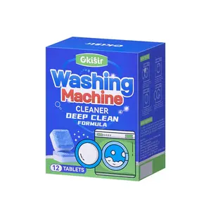 Washing Machine Cleaner, Time-Release Dissolving Technology, Scale Removal & Stain Removal, Solid Detergent, Household Cleaner