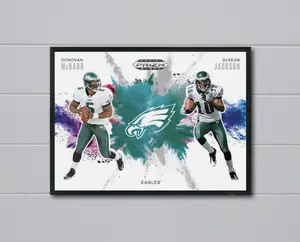 Prizm Donovan McNabb/Desean Jackson 2026 Colorblast 12x17 Poster Eagles
