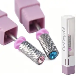 1pc Tunsten Steel Diamond Nail Drill Bits for Electric Nail File, Professional Manicure Pedicure Acrylic Gel Nail Art Removal Sanding Bands Burrs Tips Nail Art Tools Home Use Salon