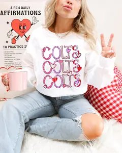 Colts Valentine Hearts Design Sweatshirt