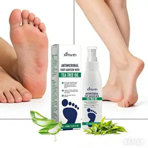 Foot Spray with Tea Tree Oil, Foot Care Dry Feet Plantar Moisturizing Deodorant, Advanced Foot and Nail Spray Dry Feet Care Natural Foot Sanitizer with Antifungal Properties