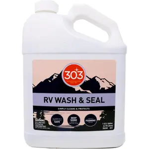 RV Wash & Seal - Clean, Streak-Free Finish, pH Neutral with High Foaming Formula, Provides A Deep Gloss Finish on RVs, Campers, Pop-ups, and Motorhomes, 1 Gallon (30240)