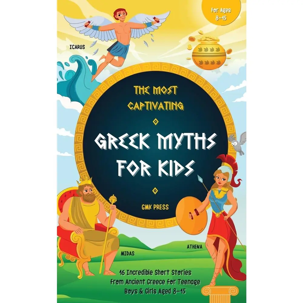 USED-The Most Captivating Greek Myths For Kids: 16 Incredible Short Stories from Ancient Greece for Teenage Boys & Girls Aged 8-15 by Press, Gmk (Paperback)