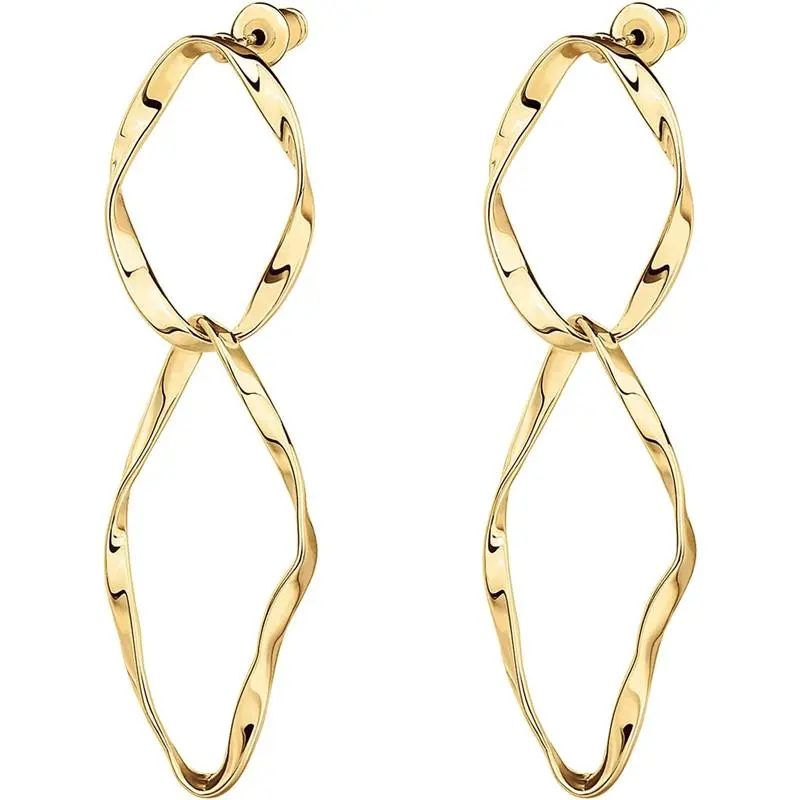 nfinity Dangle Earrings, 14K Gold Plated, 3/4'' Length x 1'' Width