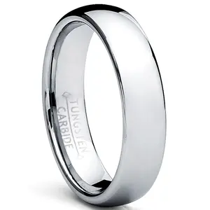 5MM Classic Dome Men's Tungsten Carbide Ring Wedding Band sizes 5 to 15