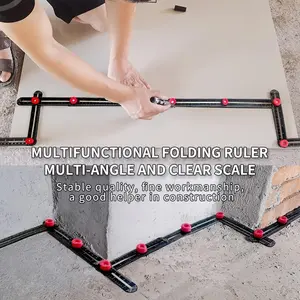 Aluminum Alloy Hexagon Multifunctional Measuring Tape, Scale, Precision Marking for Woodworking, Tile Installation, DIY Projects