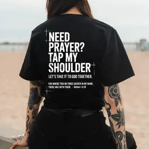 Need Prayer Tap My Shoulder Bible Verse Christian T-Shirt