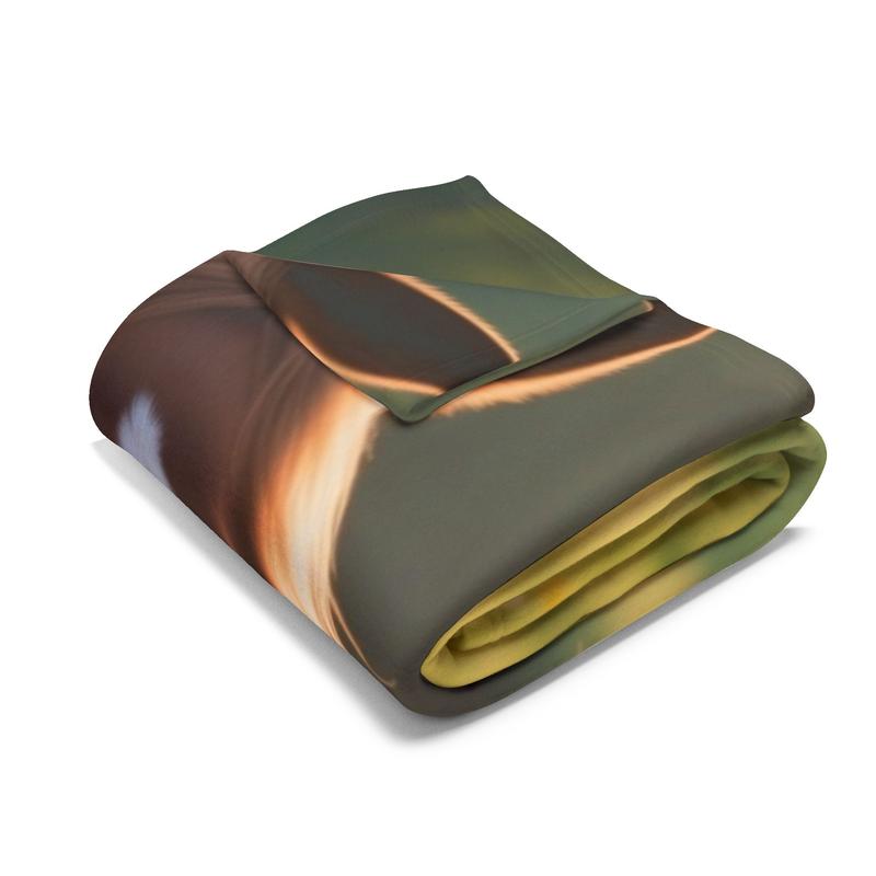 Wildlife Fleece, Horse Photo Blanket, Throw for Equestrian Fans