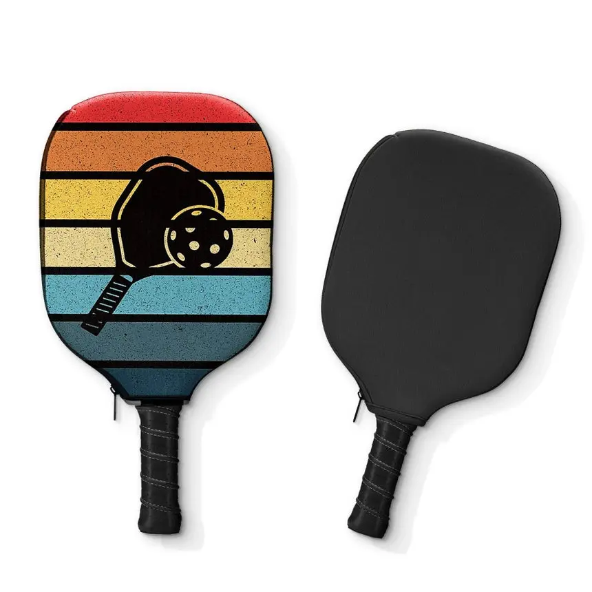 Retro Lines Pickleball Paddle Cover