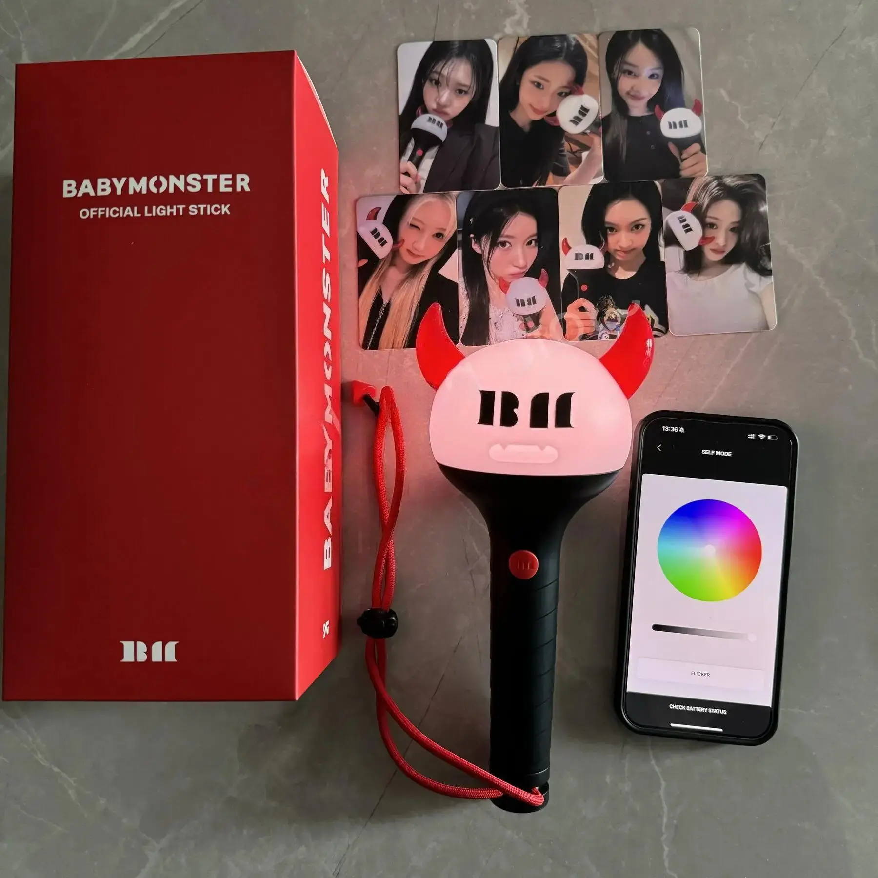 Light Stick for BABYMONSTER Fans, Kpop Style Handheld Glowing Accessory with a Unique Shape for a Concert, Babymonster Official Light Stick, Concerts, Fluorescent Glow, Polyester, Party, Polyester Clothes