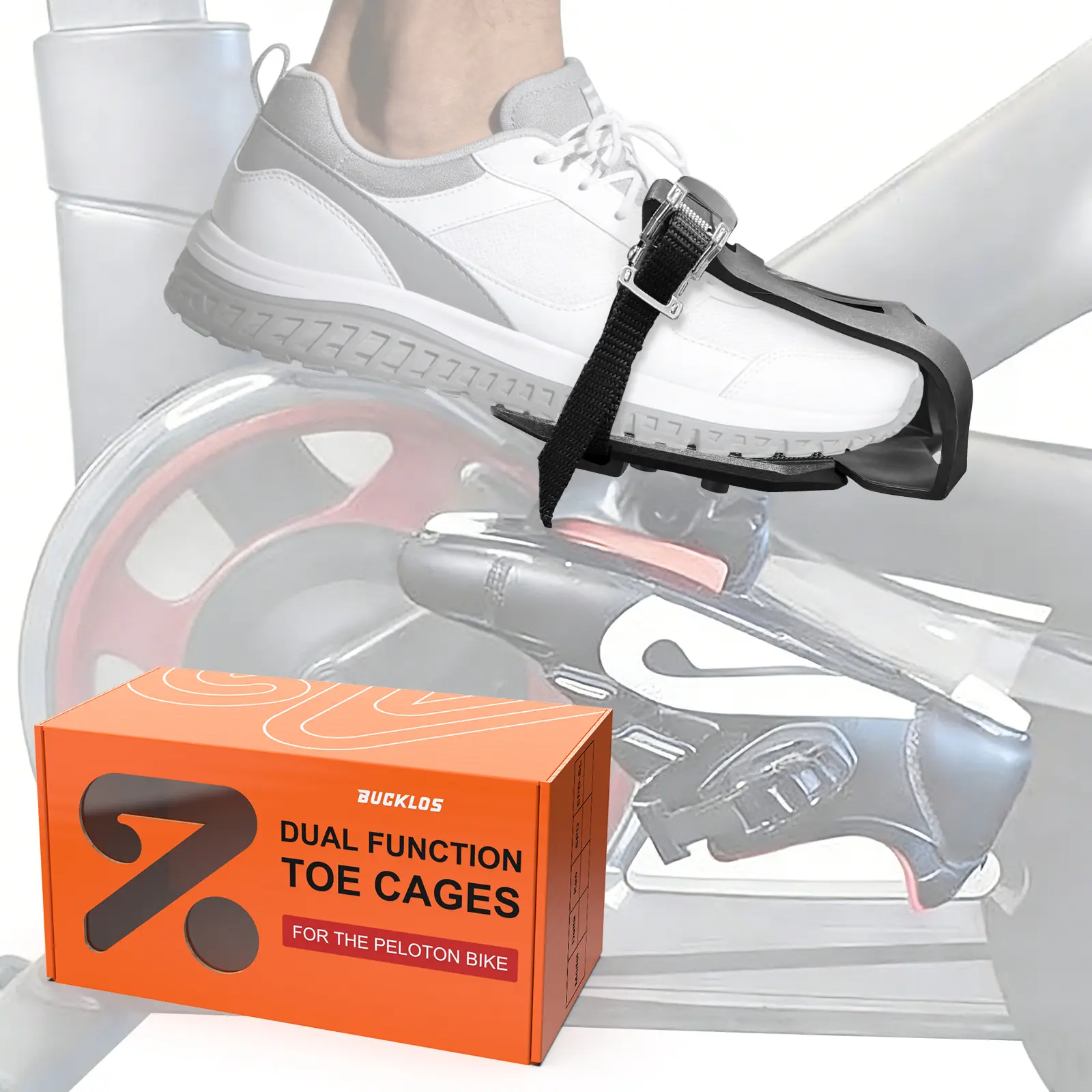 BUCKLOS Delta Pedals for Adults, 454g Dual-System Indoor Cycling Toe Cages, Quick-Switch Converter for Seamless Sneaker-Cycling Shoe Swap, Easy-to-Install-and-Use Spin Class Accessories with 12 Months Coverage, Quality Assurance, Detailed Video Tutorials