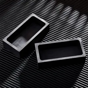 2-Pcs Graphite Ingot Mould Crucible Tool for Casting, Melting & Refining Gold, Silver, Aluminum, Copper & Brass