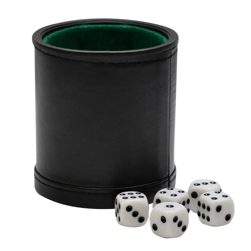 Fat Cat Dice and Leatherette Dice Cup - Original Design for Dice Playing Game Durable
