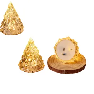 Christmas iceberg night light, Christmas tree night light, bedside light, atmosphere light, courtship proposal electronic candle Ornaments Decor Decoration