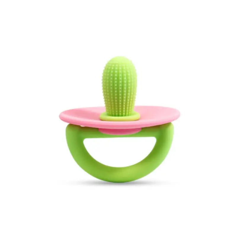 cactus Silicone Teether stick -BPA Free, Multi-Texture, Hand Held Teether for Infants, Easy to Clean, baby teething toy teething pacifier sensory teether