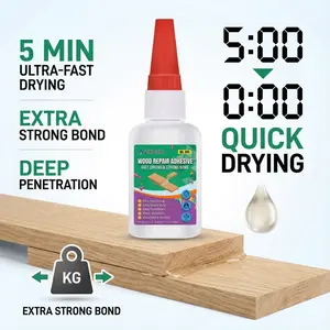 Whilelife Wood Repair Glue, Fast-Drying 5-Minute Adhesive for Picture Frames and Woodworking, 20g Liquid Glue