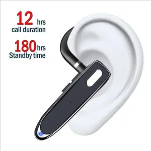 Bluetooth single-ear business headset with a microphone, ENC noise cancellation for hands-free calls, supports up to 100 hours of standby time, suitable for work, truck drivers, and office use.