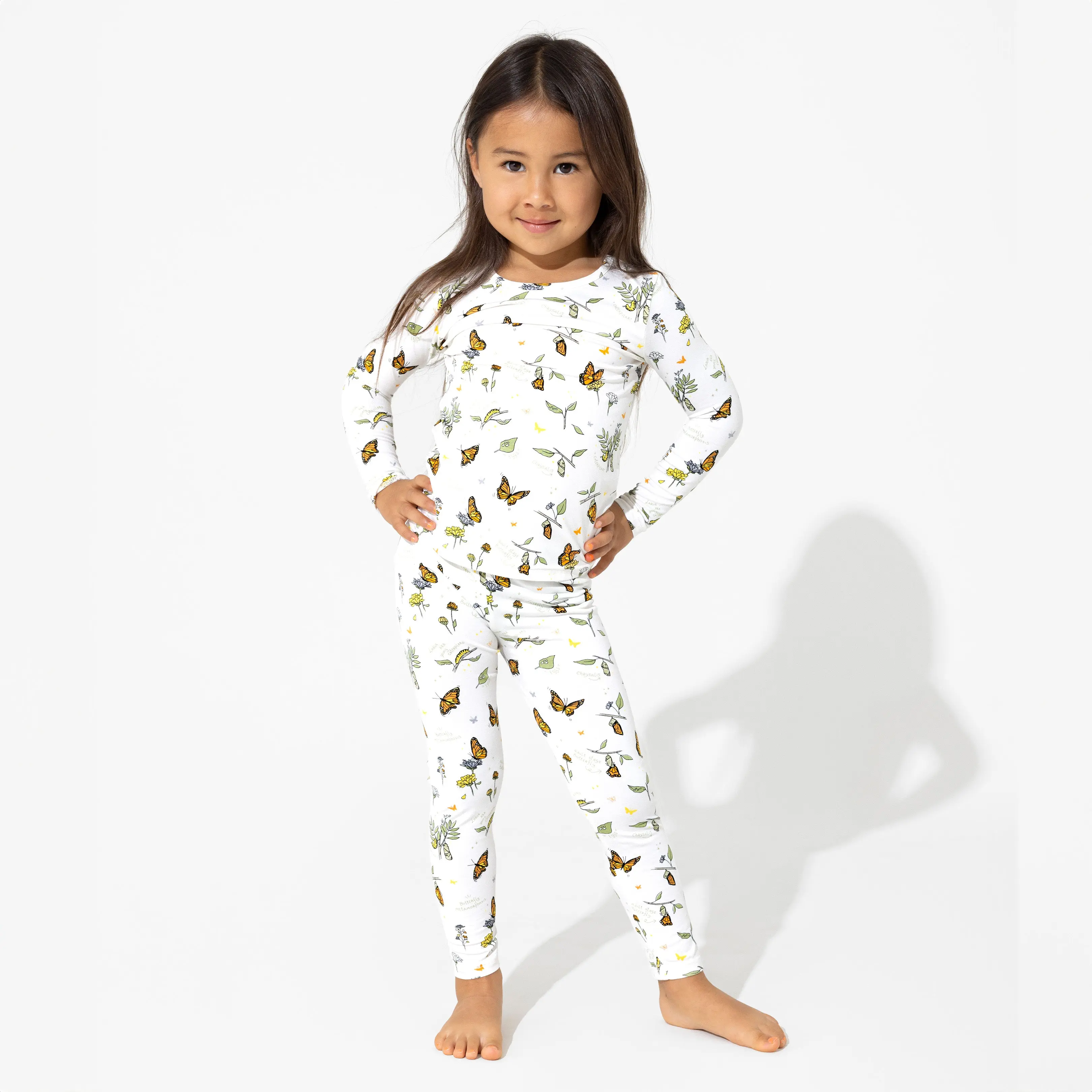 Monarch Butterfly Bamboo Kids Pajamas