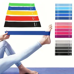 10PCS/set Yoga Rally Rings, Featuring a Pink Gradient Elastic Designed for Lifting Hips And Arms, a Circular Fitness Resistance Ring, And a Mini Stretching home pilate equipment band body training
