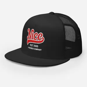 NICE Trucker Hat Black - Red Logo