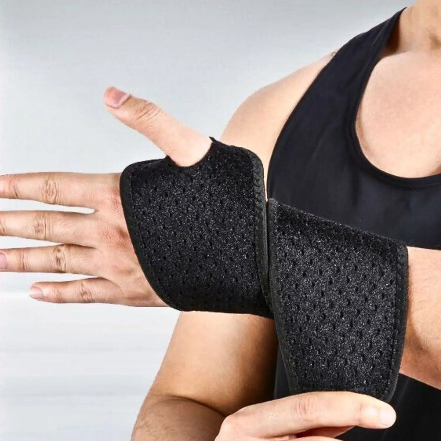 Breathable Wrist Support for Carpal Tunnel & Tendonitis - Adjustable Sports Wristband for Typing, Gym & Lifting - Soft Thumb Hole & Light Compression