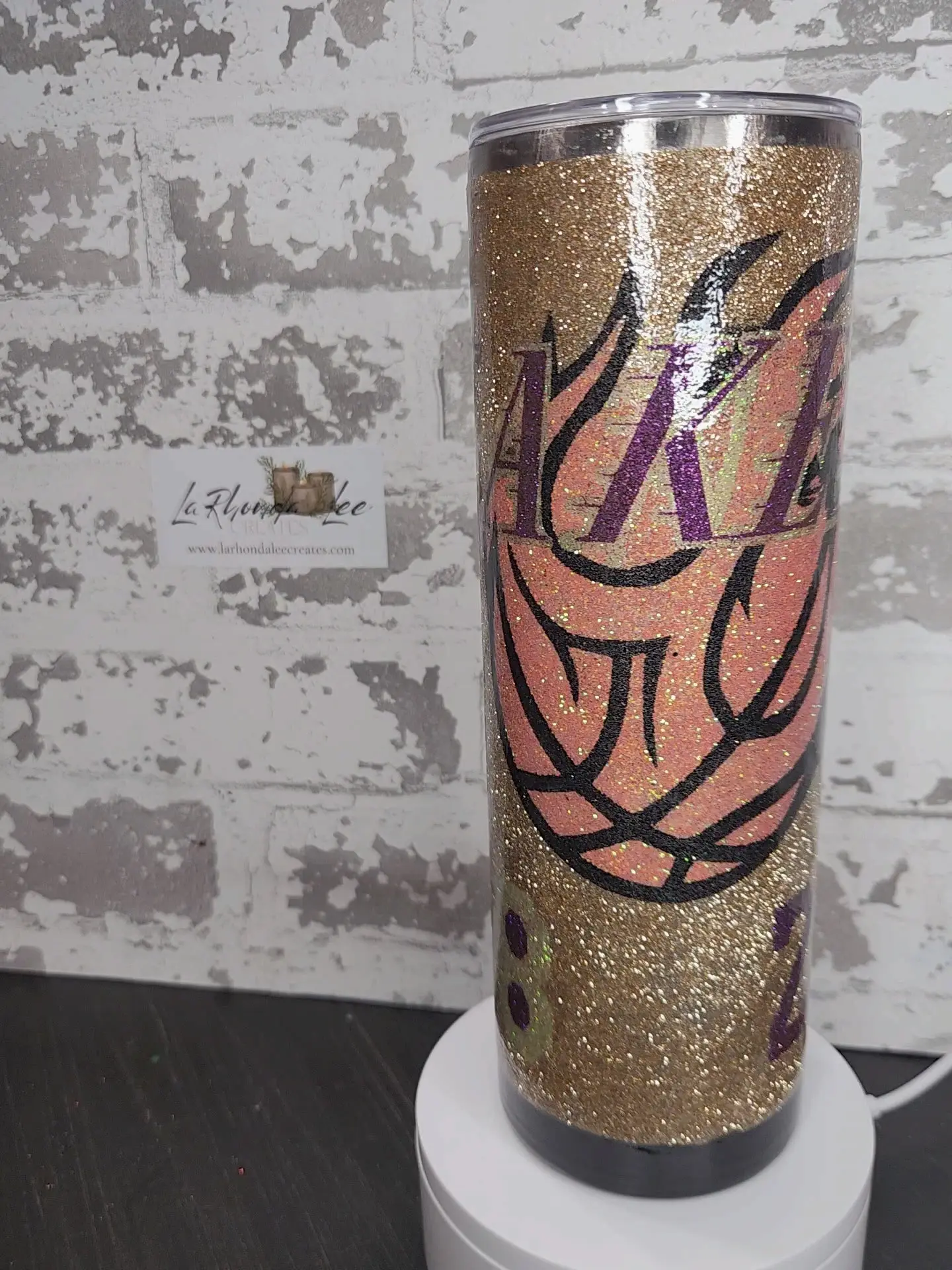 1142-Lakers 30 Oz Stainless Steel Tumbler