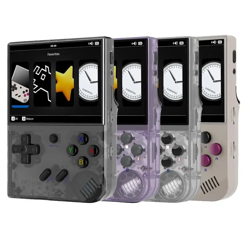 ANBERNIC 2024 NEW RG35XX Game Console Retro Games Consoles with 3.5 Inch IPS Screen & 64G TF Card & 4000+ Classic-Games & 2600mAh Battery, Support Lin